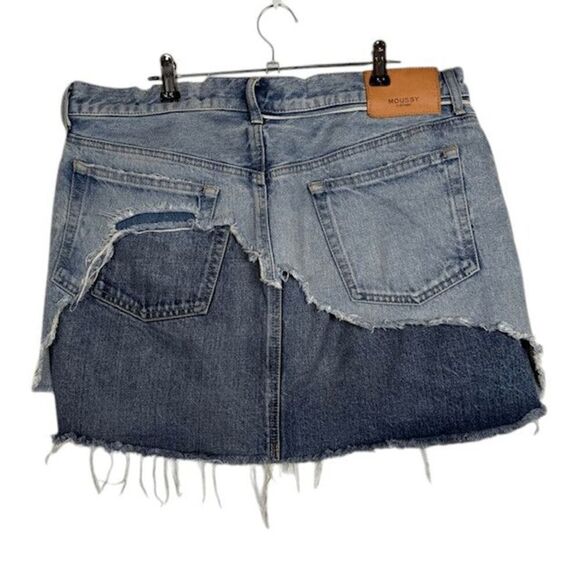 Moussy Vintage Andalucia Skirt Button Fly Mini Exposed Darker Layer Size 32 - Picture 5 of 14